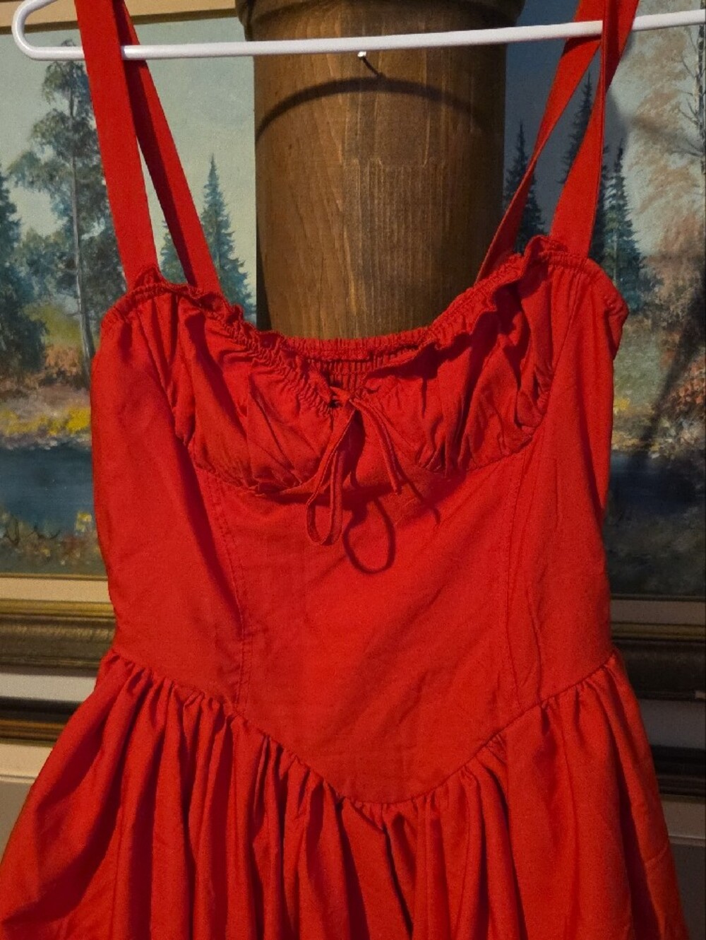 Red Mini Sundress - Picture 2 of 9